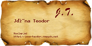 Jóna Teodor névjegykártya
